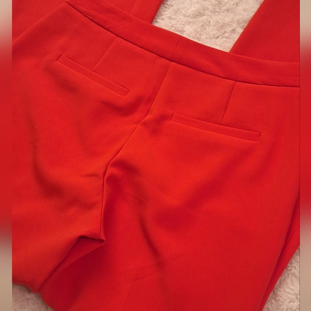 Orange Nine West Kick Flare Dress Pants Size 2 - Picture 7 of 10